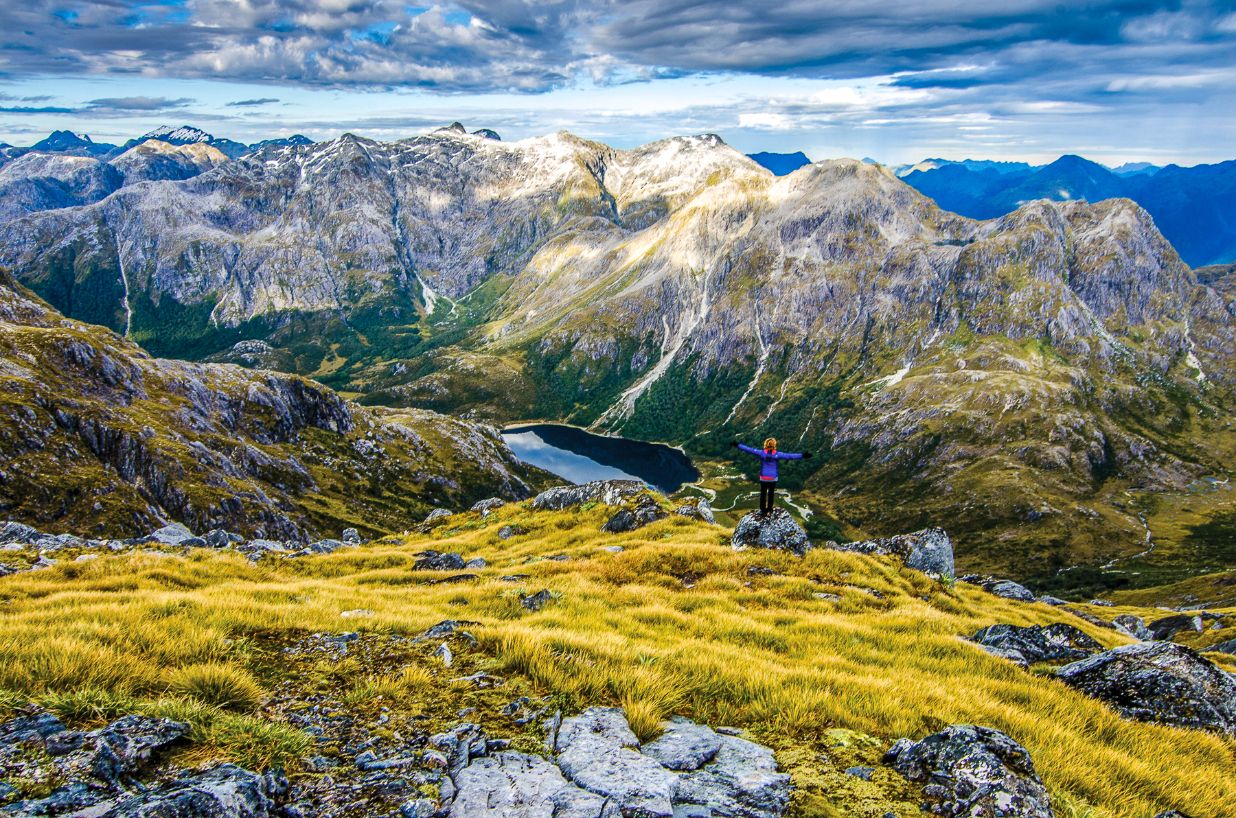 Helicopter ride in Fiordland, New Zealand