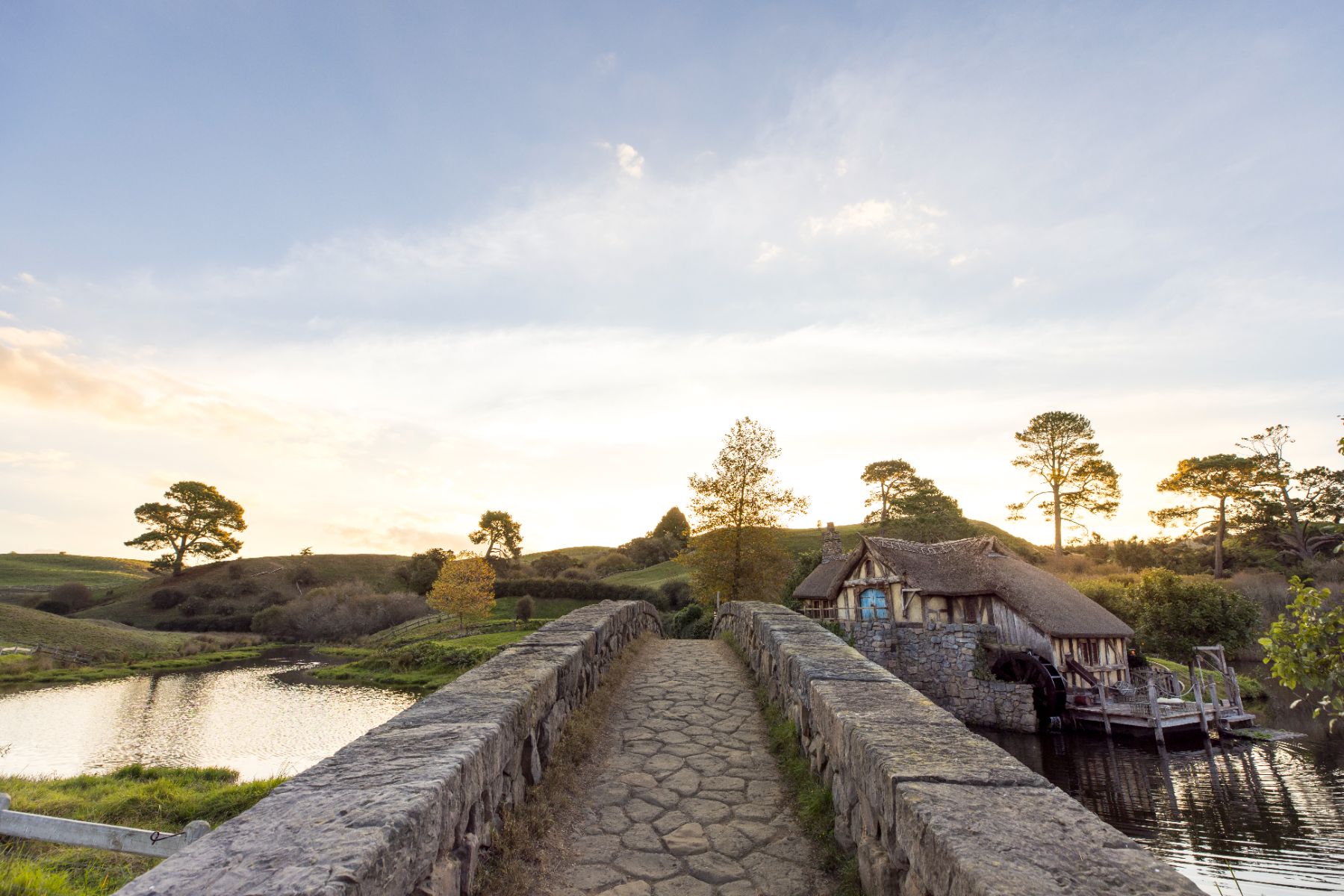 Bridge on the Hobbiton movie set