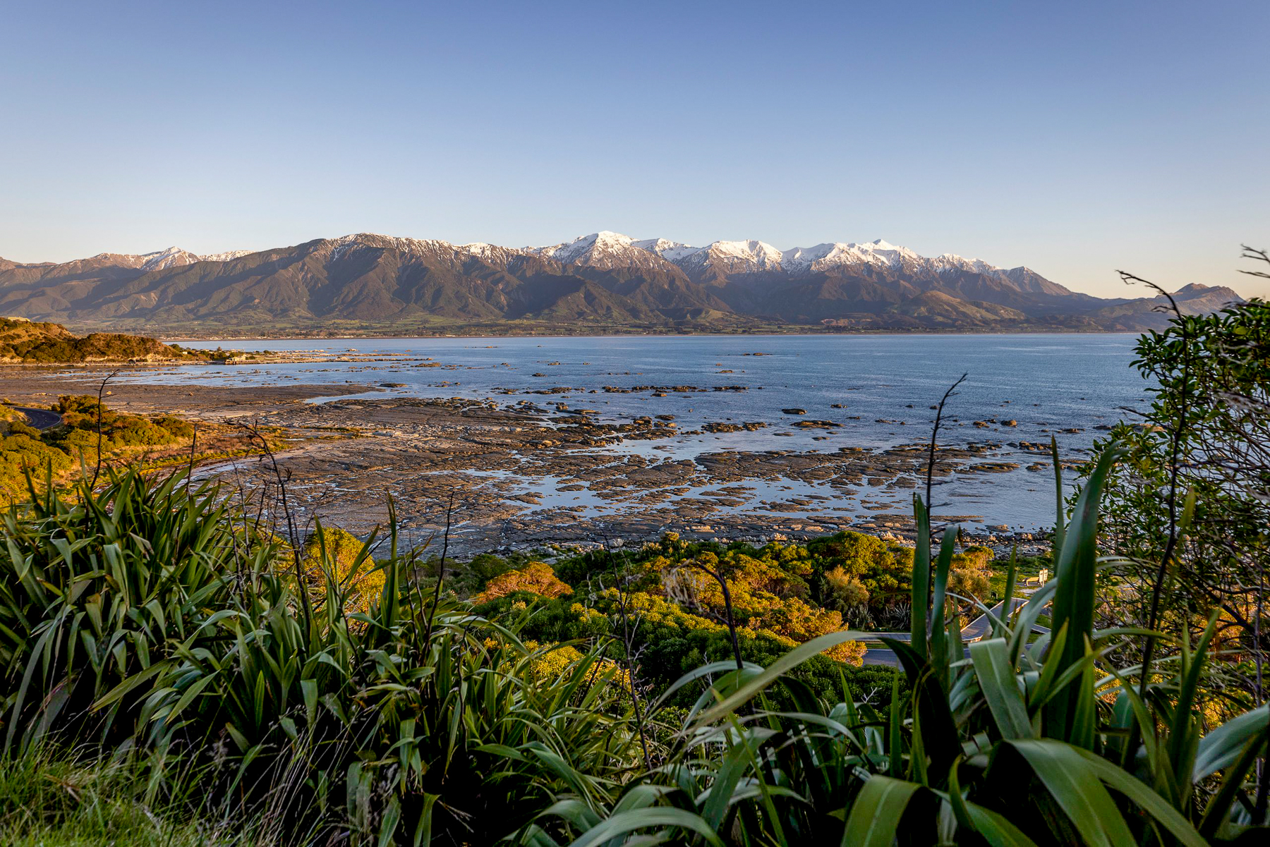 View of the Kaikoura coastline in New Zealand