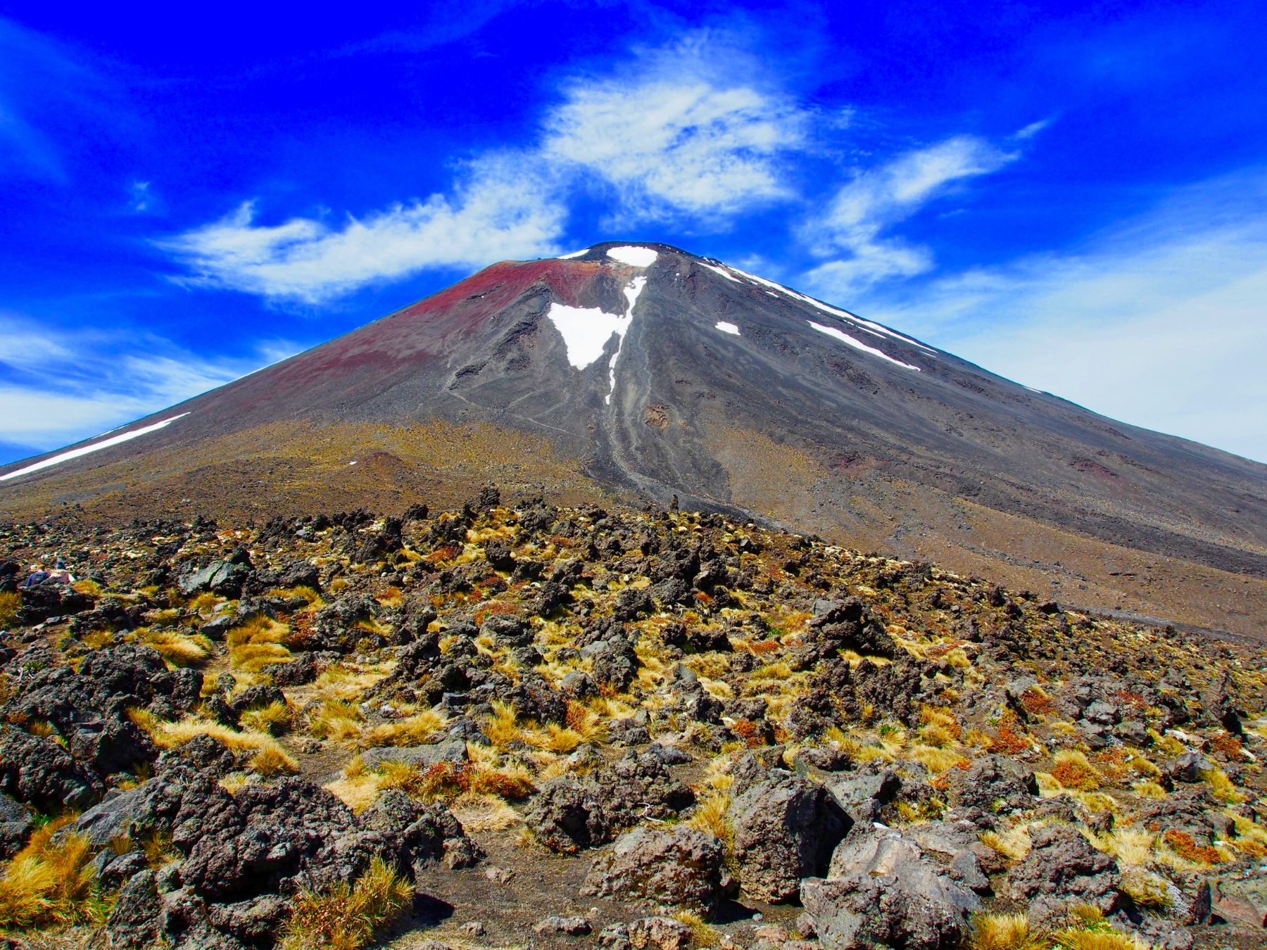 Views across Tongariro Mountain