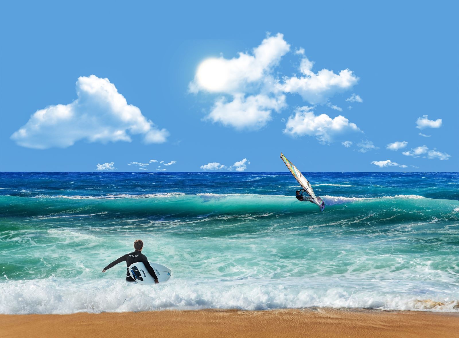 A man surfing on the beaches of Nicaragua