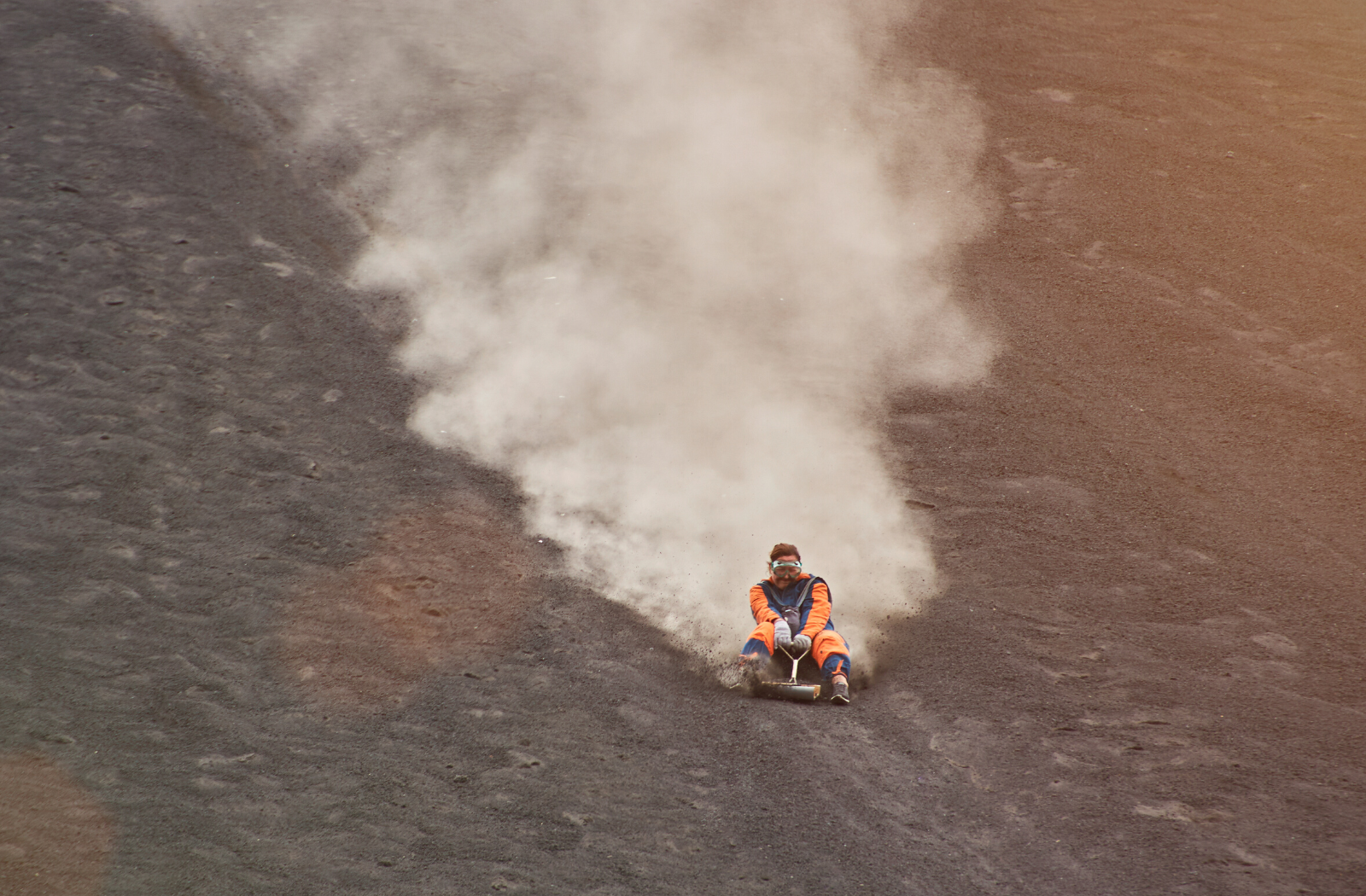 Volcano boarding Nicaragua