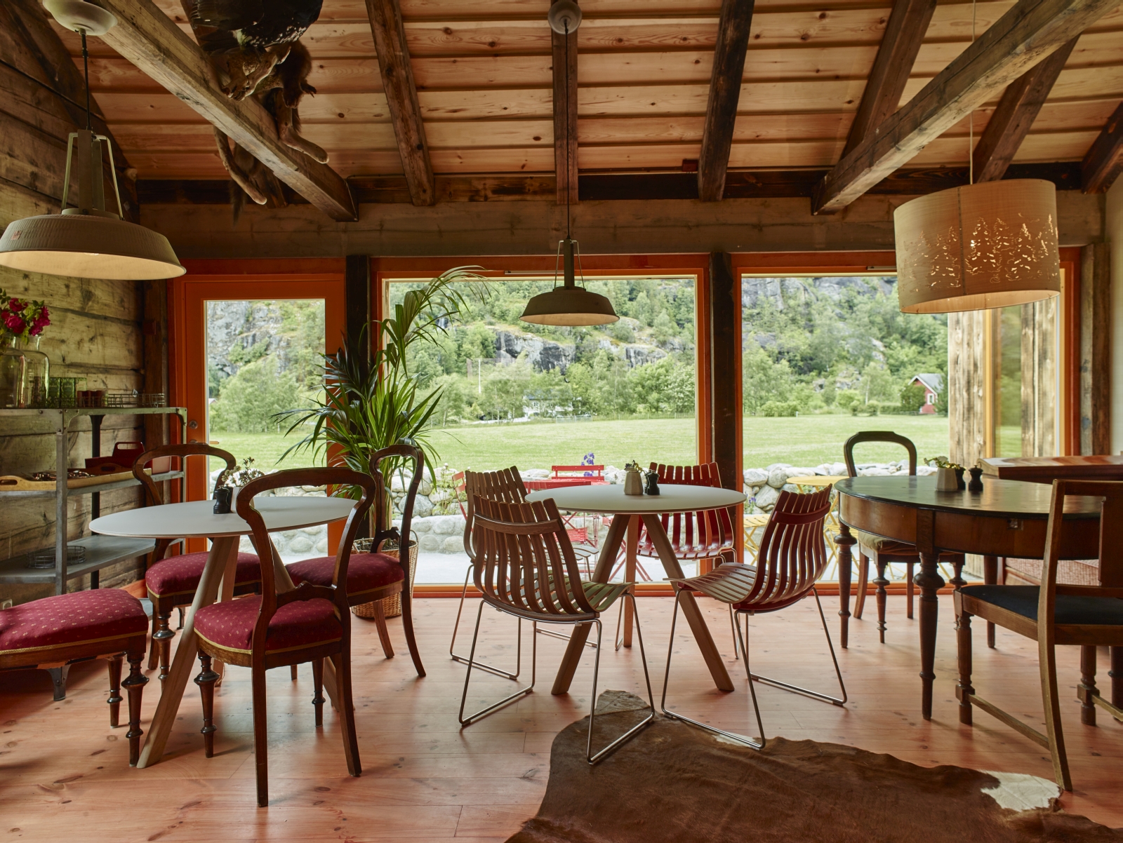 Dining in the Goat Barn at 29-2 Aurland in Norway
