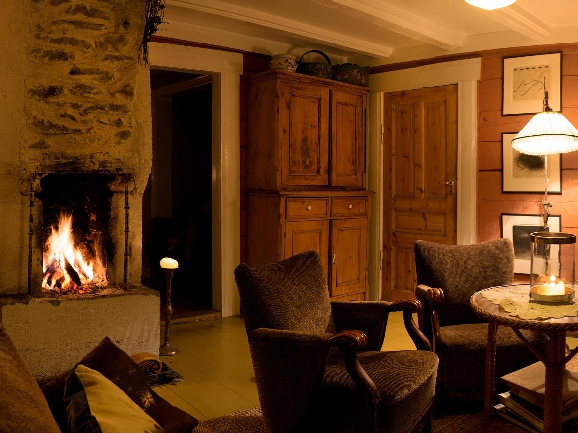 Living room at River Lodge at 29-2 Aurland in Norway