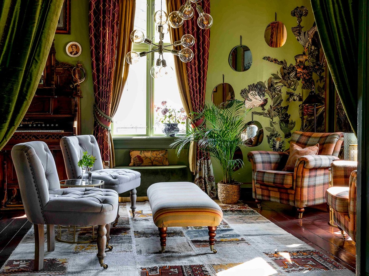 Green living area at Amot in Norway