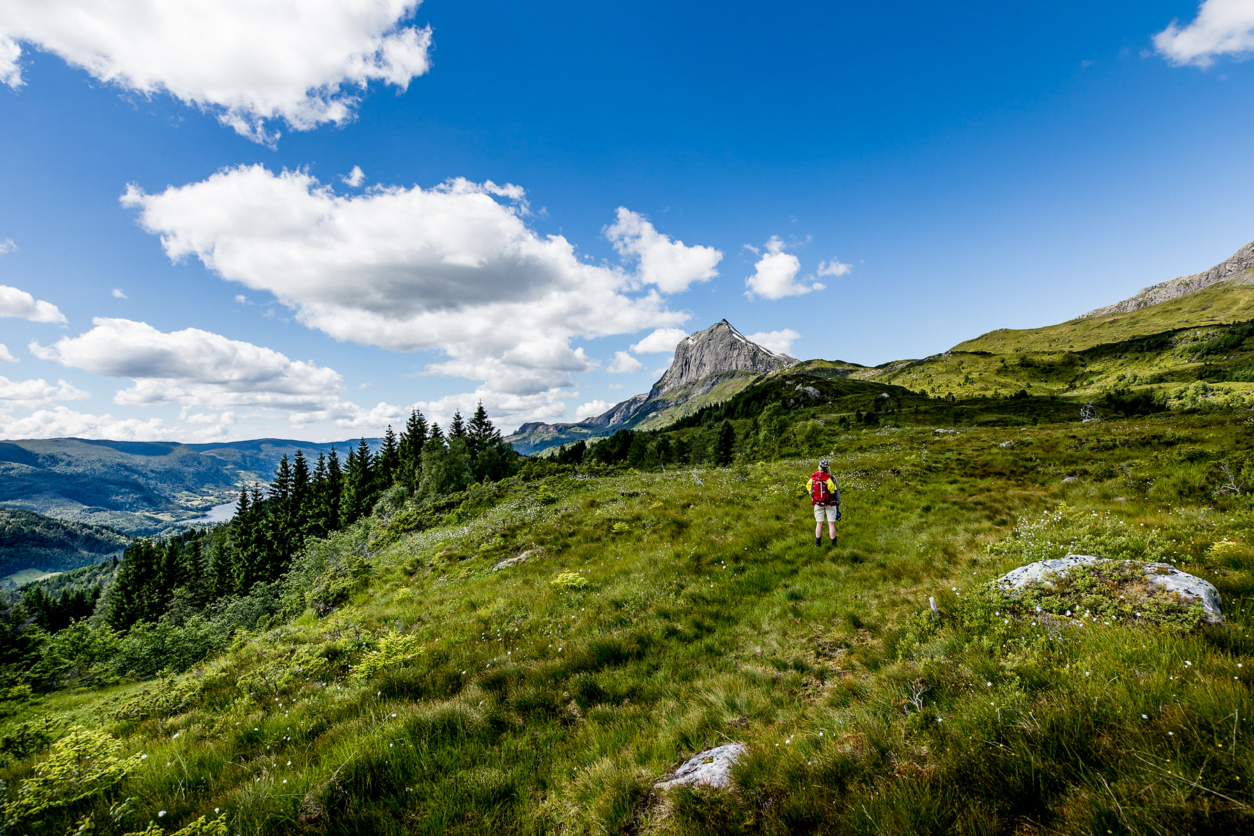 Hiking around the grounds of Amot in Norway