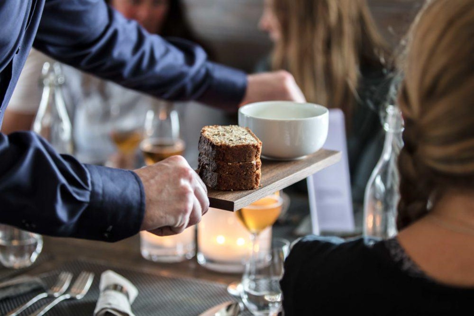 Dining at Basecamp Isfjord Radio Adventure Hotel in Svalbard Norway