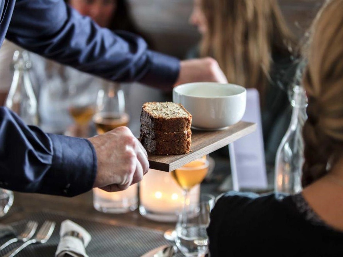 Dining at Basecamp Isfjord Radio Adventure Hotel in Svalbard Norway