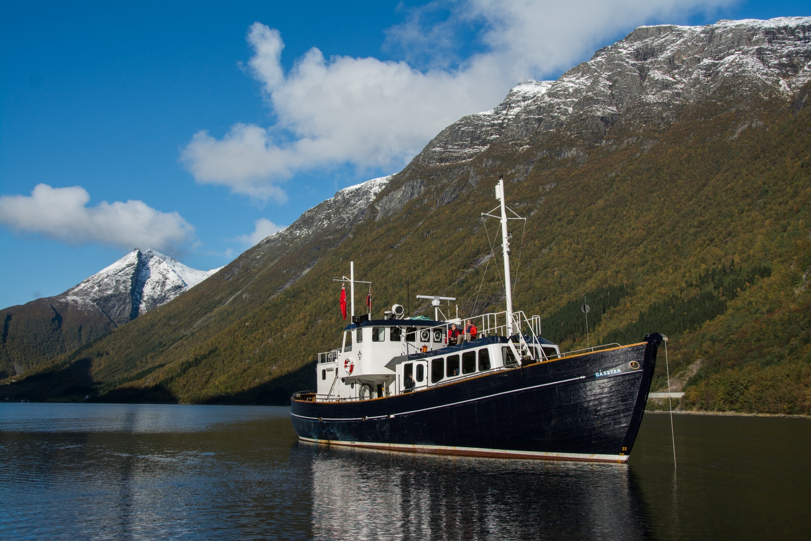 Side view of HMS Gassten in Norway - photo credit to Gordie Smith