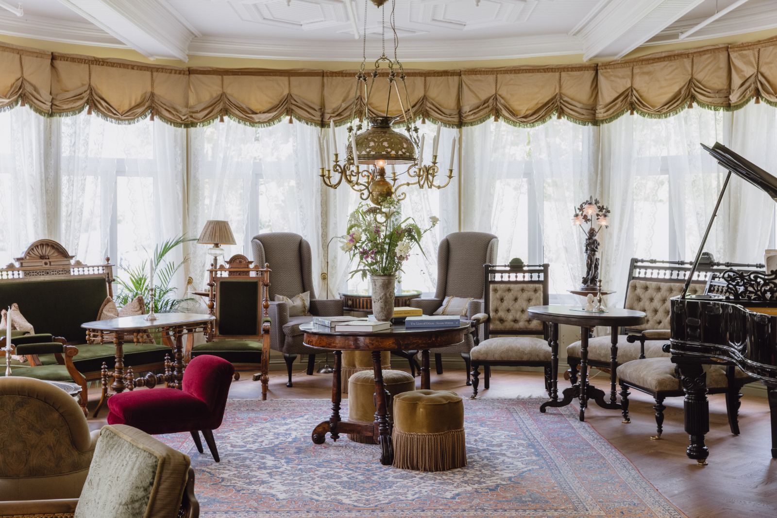 Luxury Hotel in Norway Hotel Union Oye Traditional Seating Area with Grand Piano