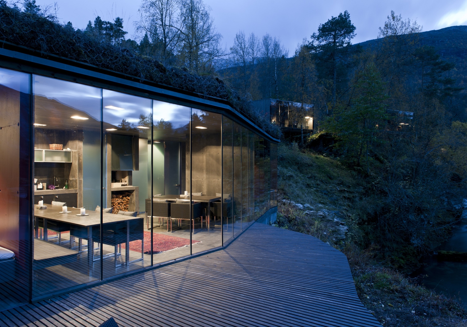 Terrace at Juvet Landskapshotel in Norway