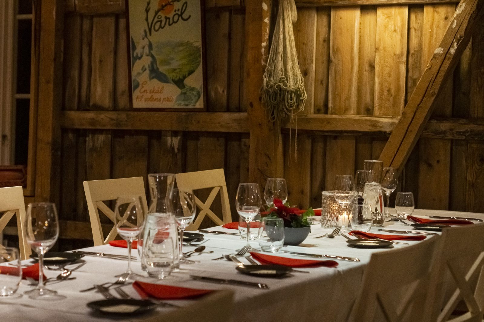 Dining on the grounds of Nusfjord Arctic Resort in Norway