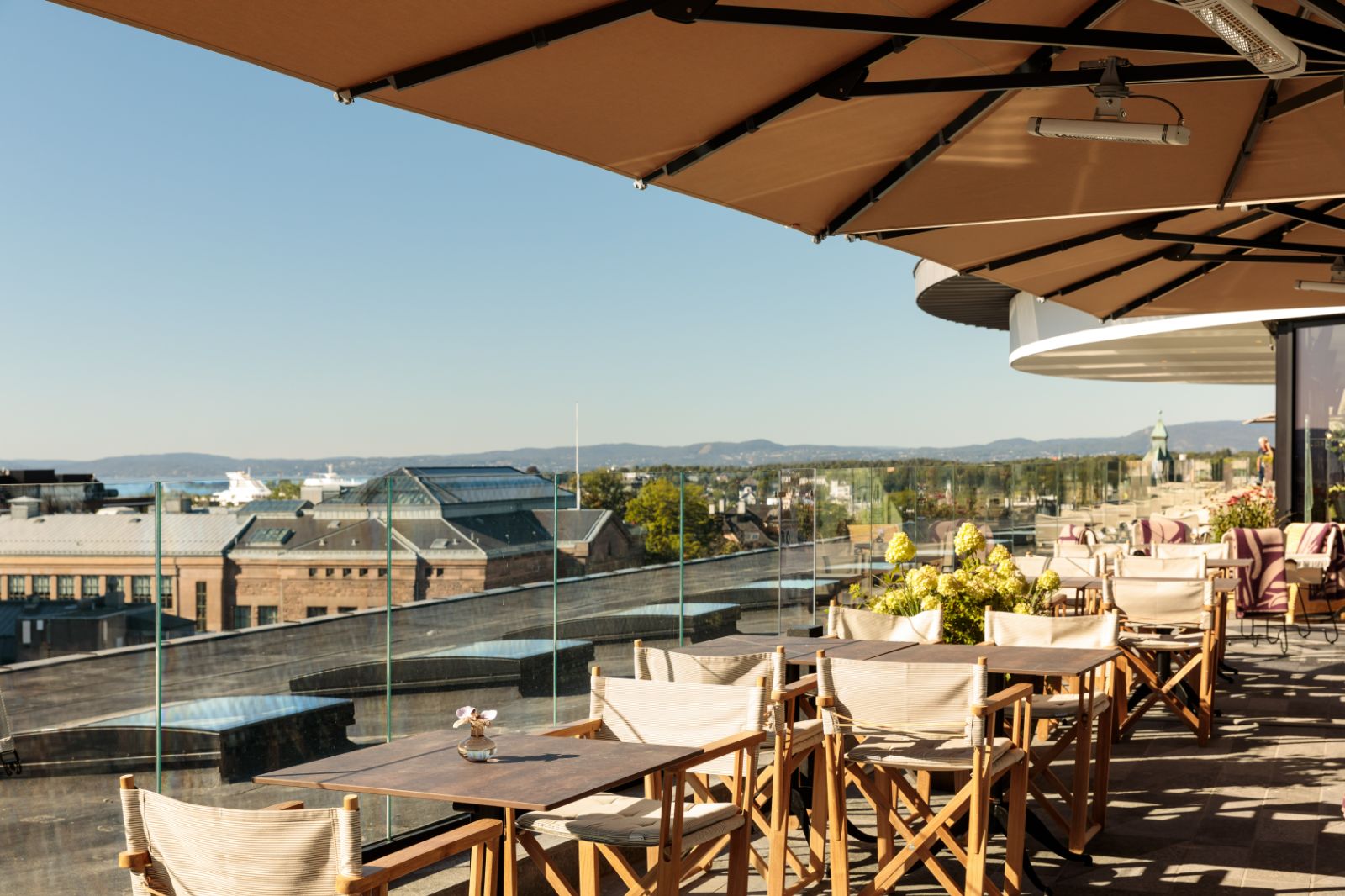 Terrace overlooking Oslo at Sommerro