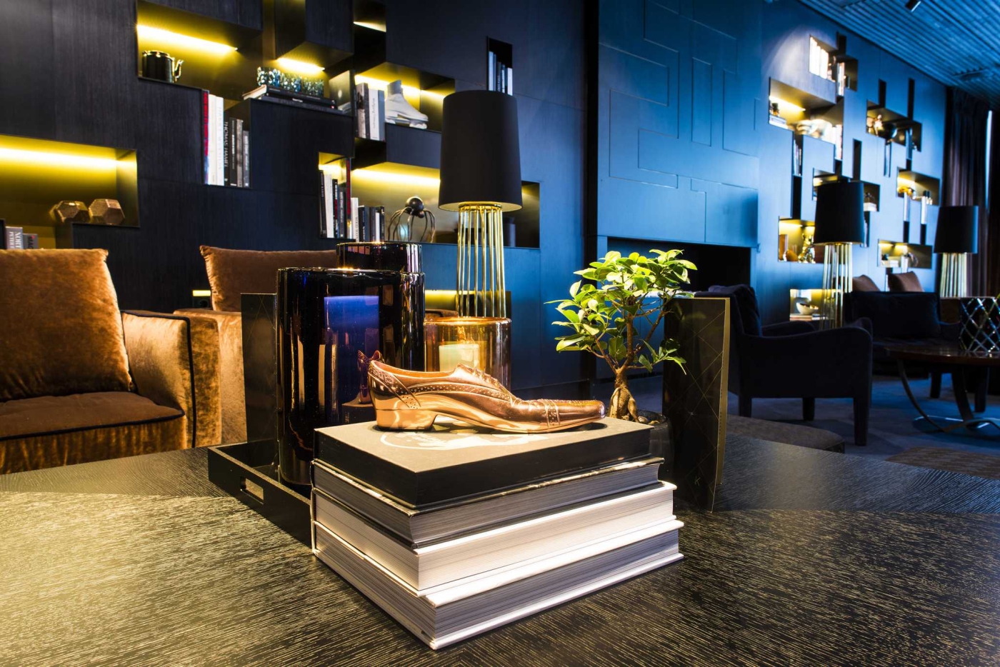 Lounge area at The Thief in Oslo Norway