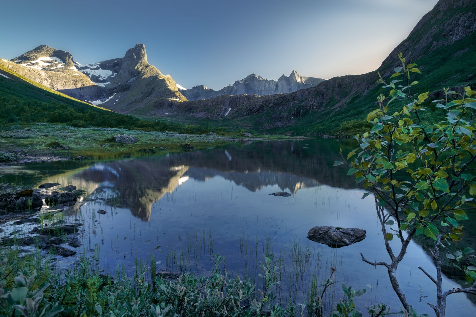 Reflections of Trollveggen in Romsdalfjord Norway