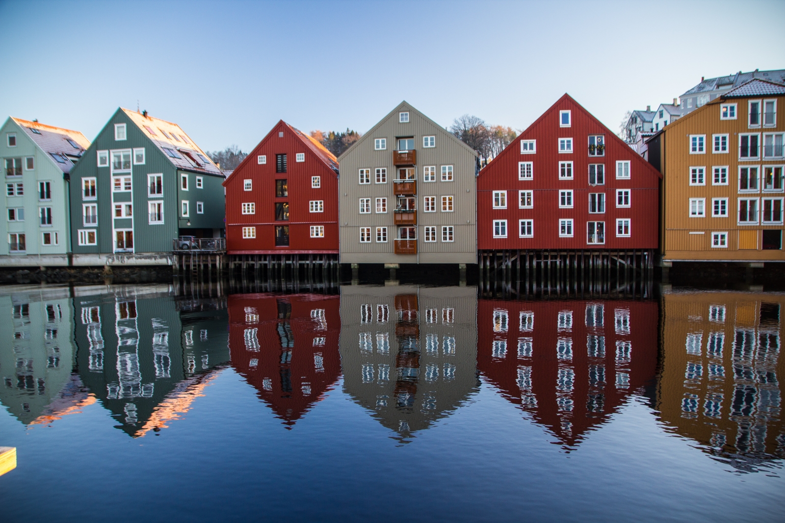 Trondheim houses in Norway