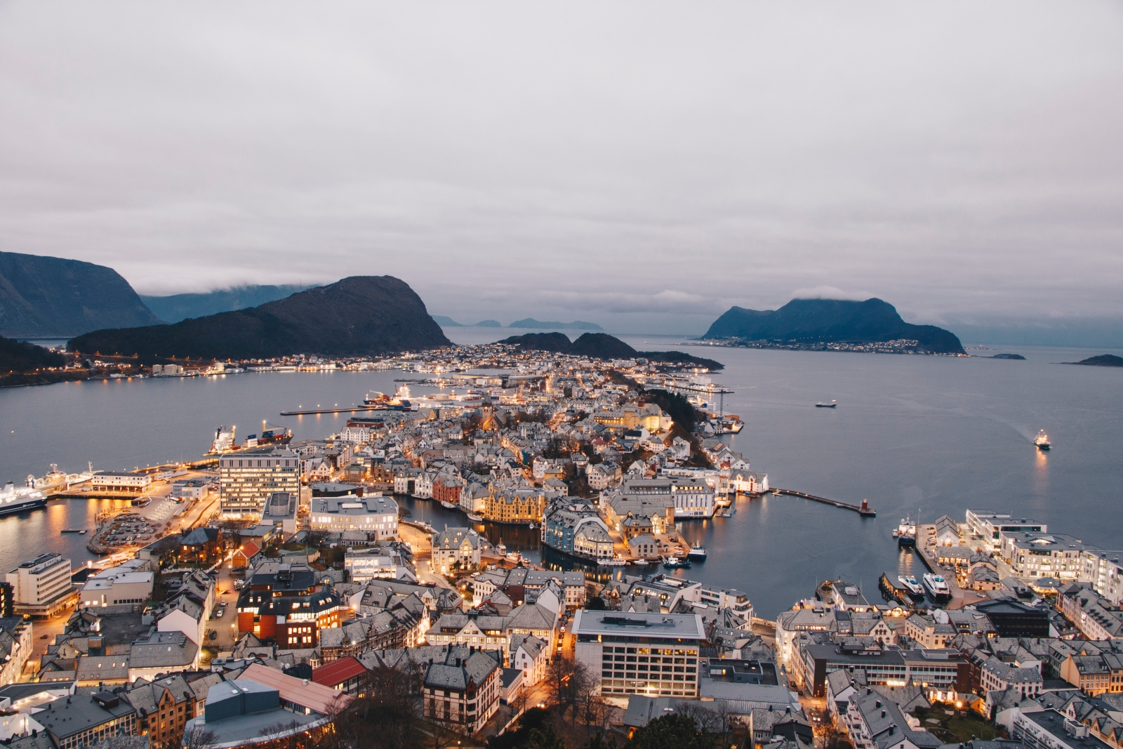 Alesund city view in Norway
