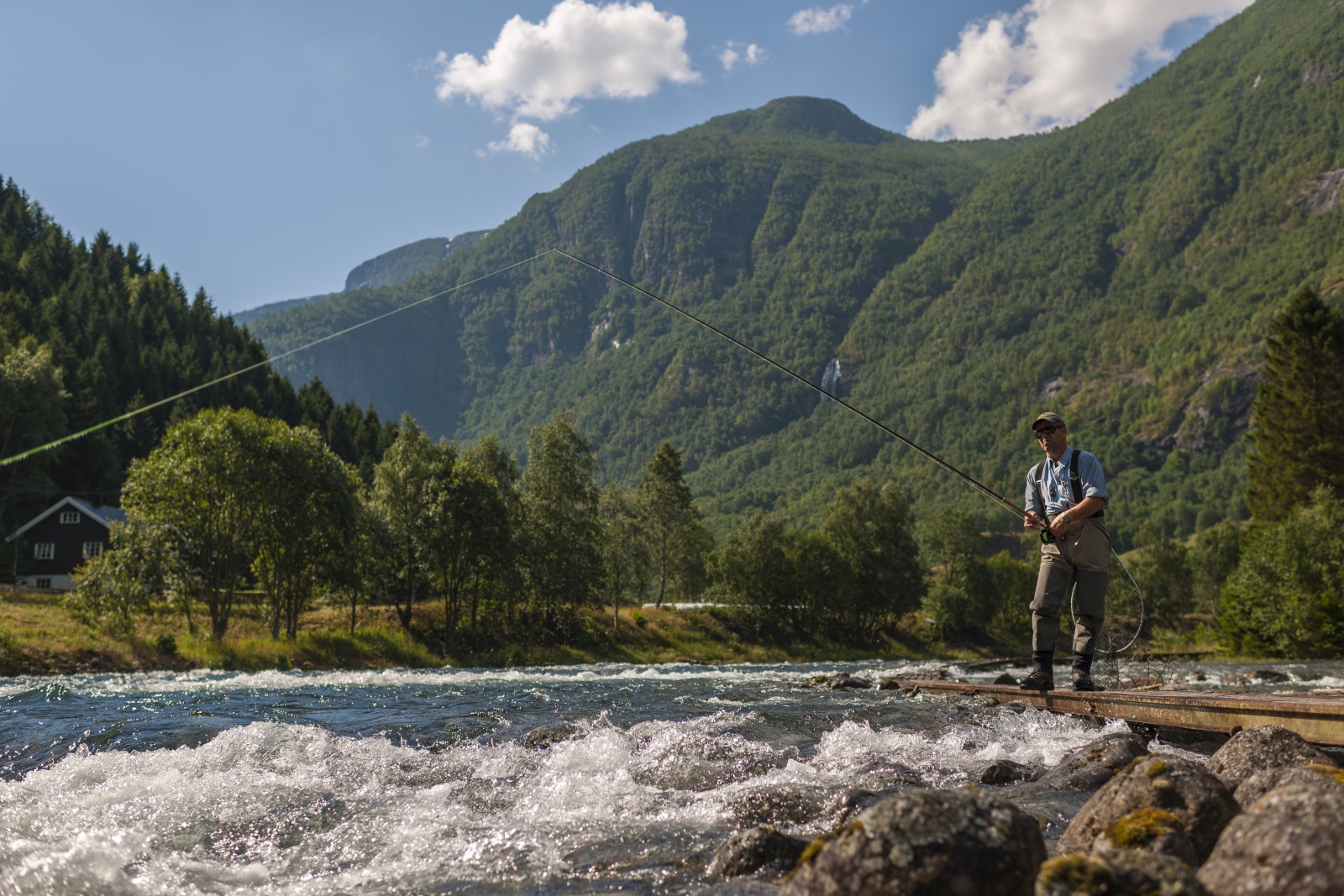 Flyfishing at Aurland in Norway