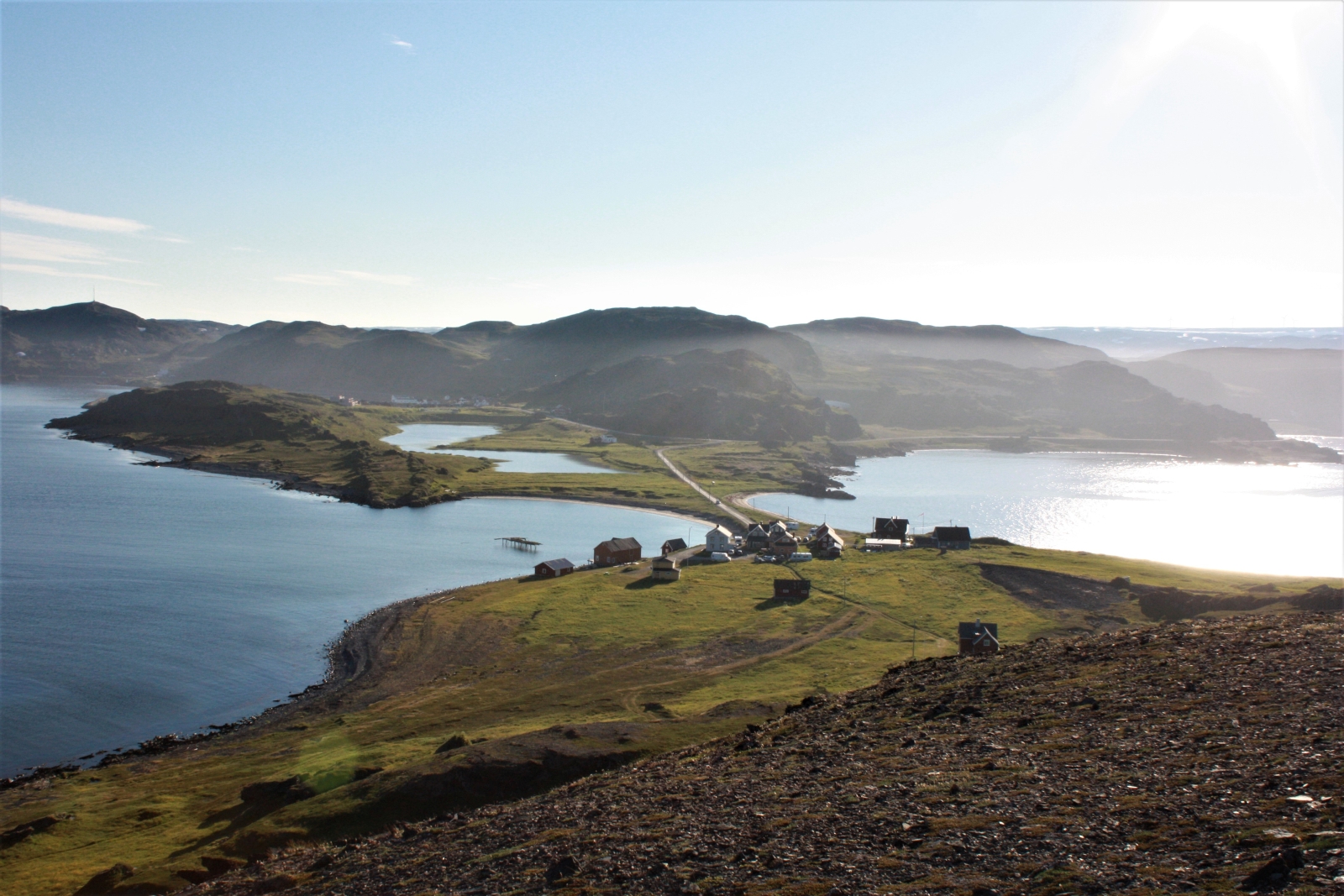 Kongsfjord Guesthouse from above