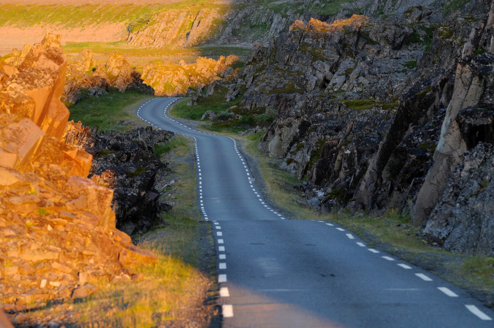 Road to Hamningberg in Norway