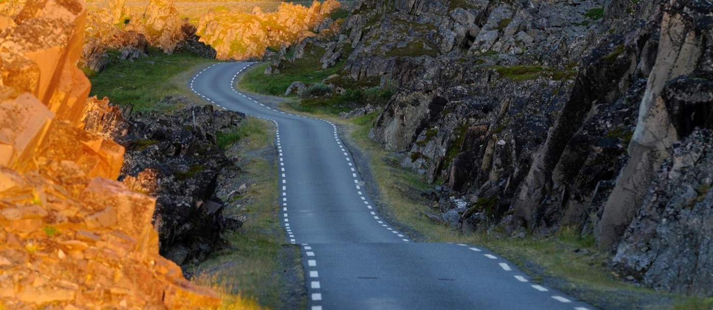 Road to Hamningberg in Norway