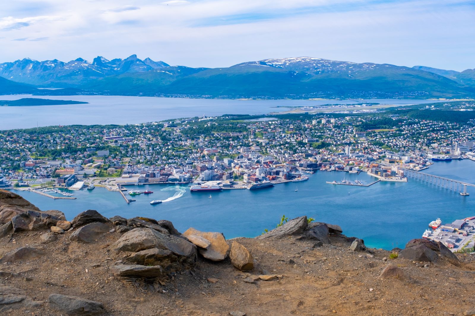 View from the top of Storsteinen in Norway