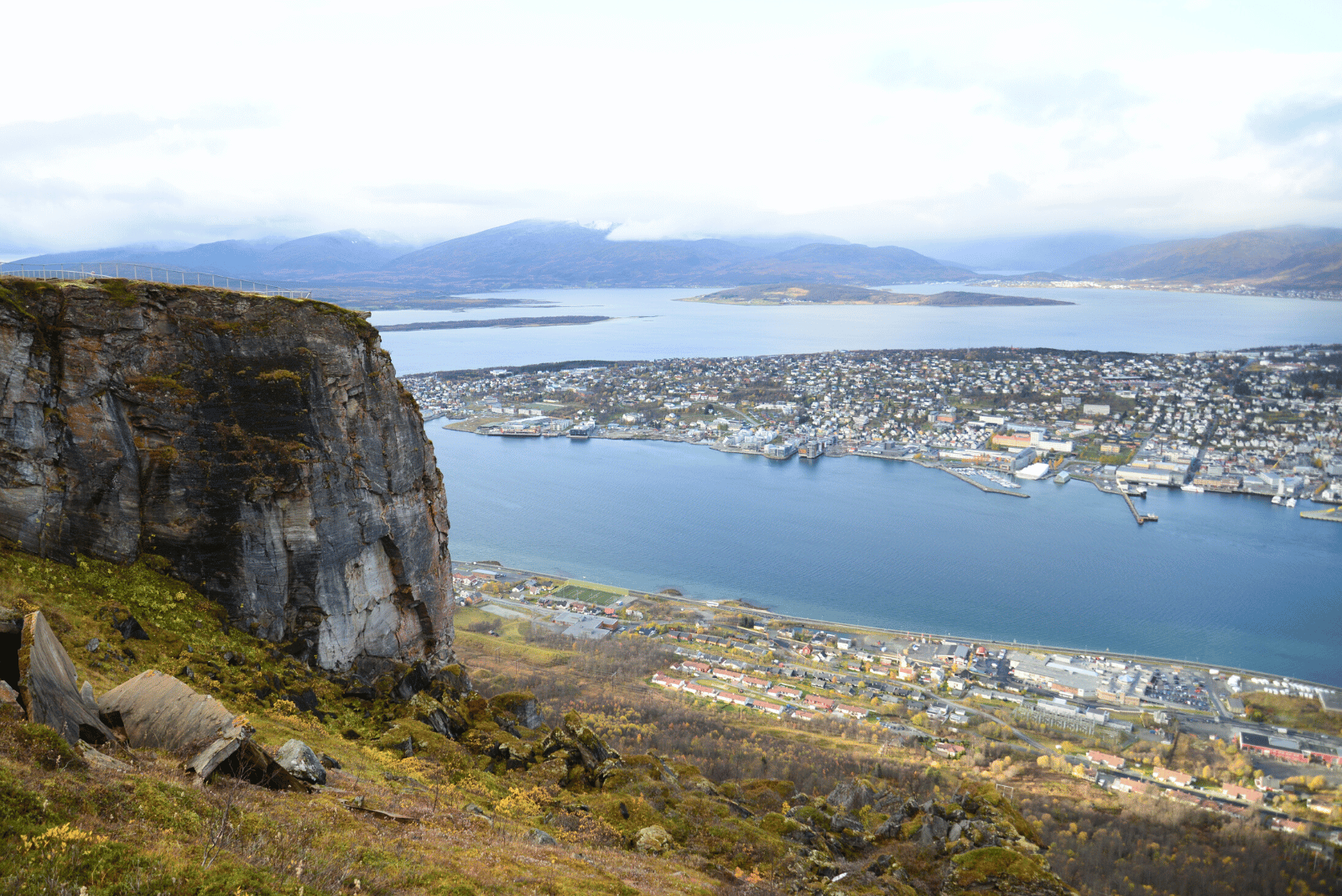 Viewpoint from Storsteinen Mountain in Norway