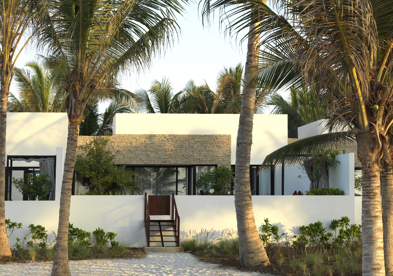 A beach villa at the Al Baleed Salalah by Anantara resort in Oman