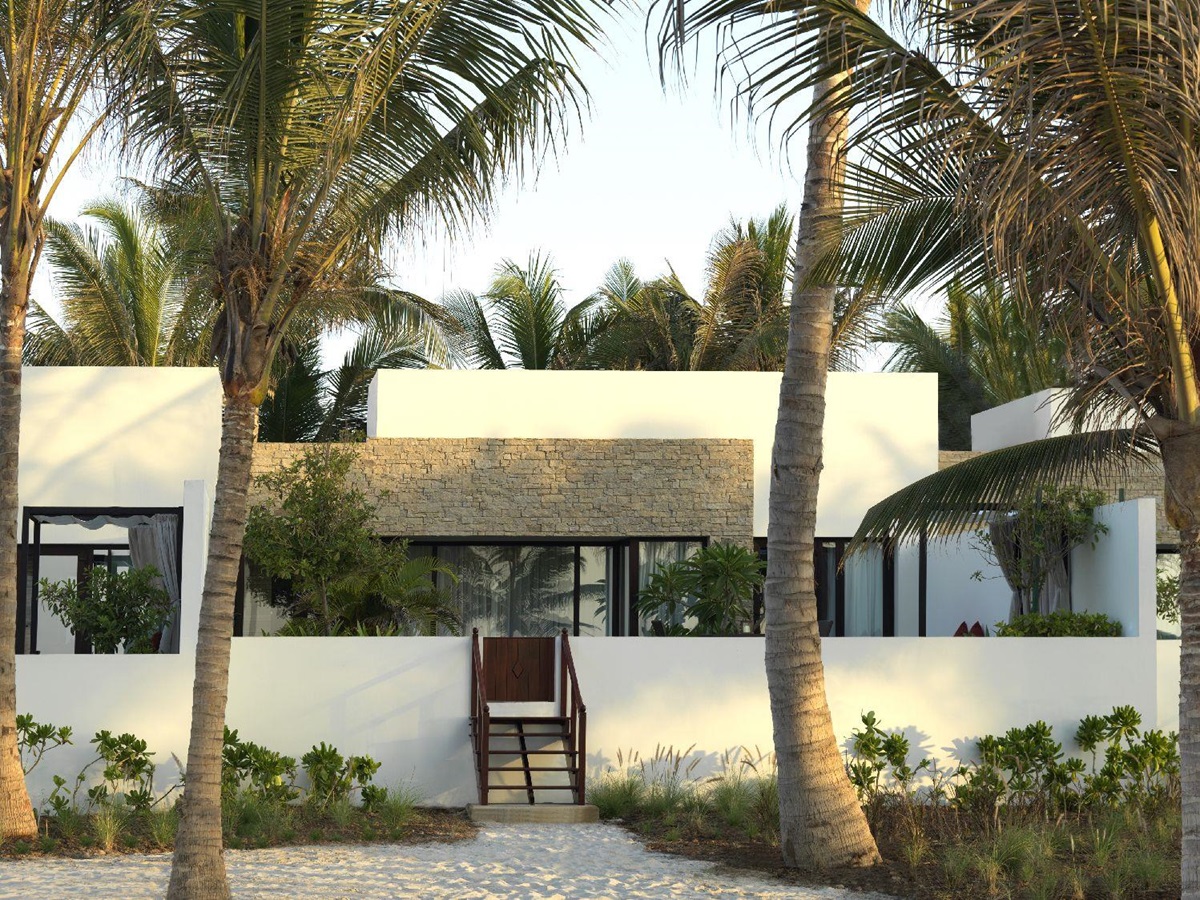 A beach villa at the Al Baleed Salalah by Anantara resort in Oman