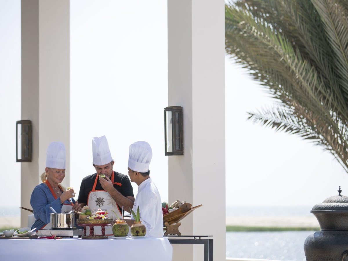 Cookery class at the Al Baleed Salalah by Anantara resort in Oman
