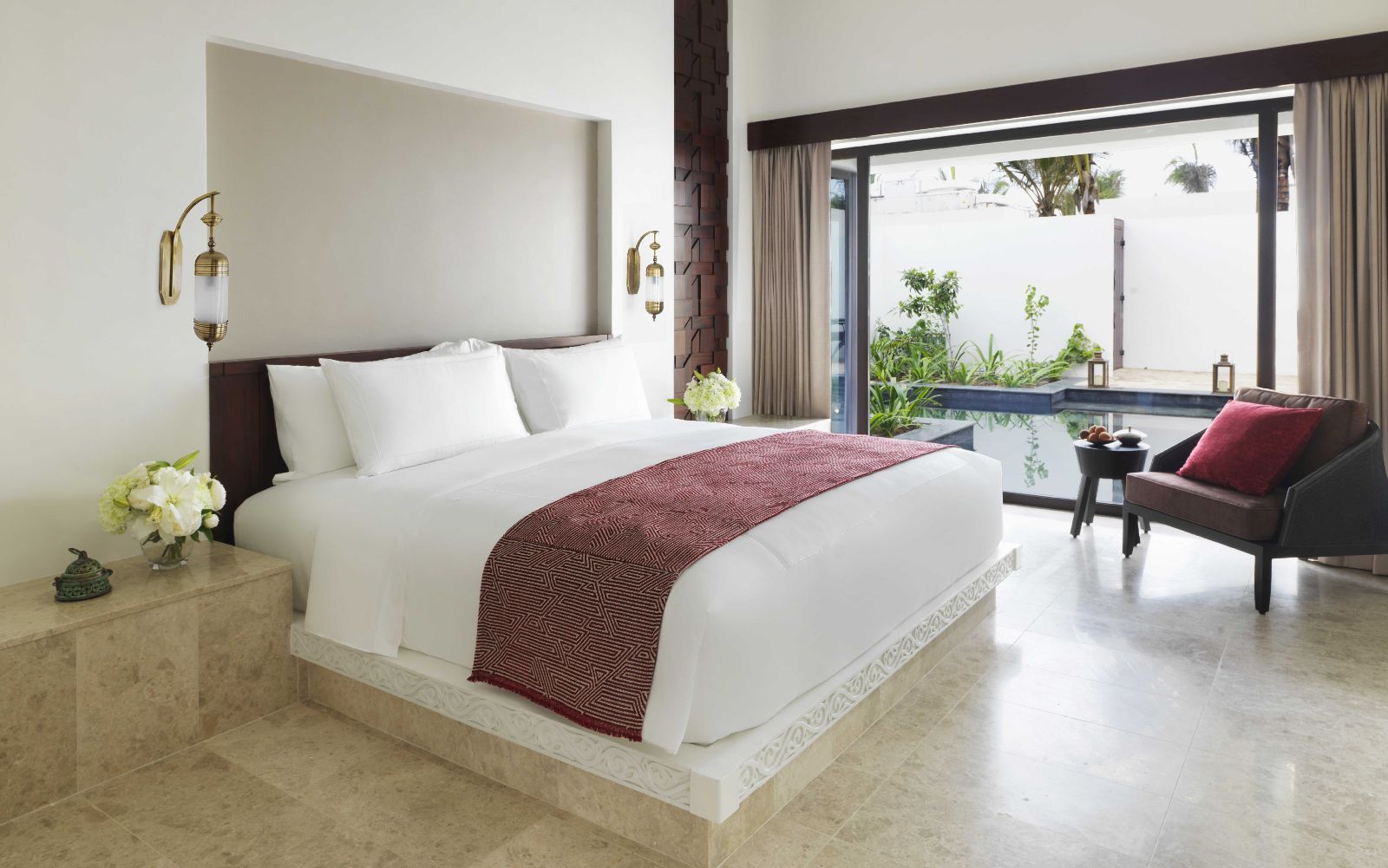 Garden view pool villa at the Al Baleed Salalah by Anantara resort in Oman