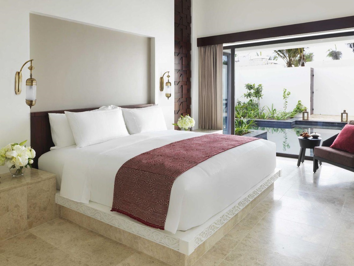 Garden view pool villa at the Al Baleed Salalah by Anantara resort in Oman