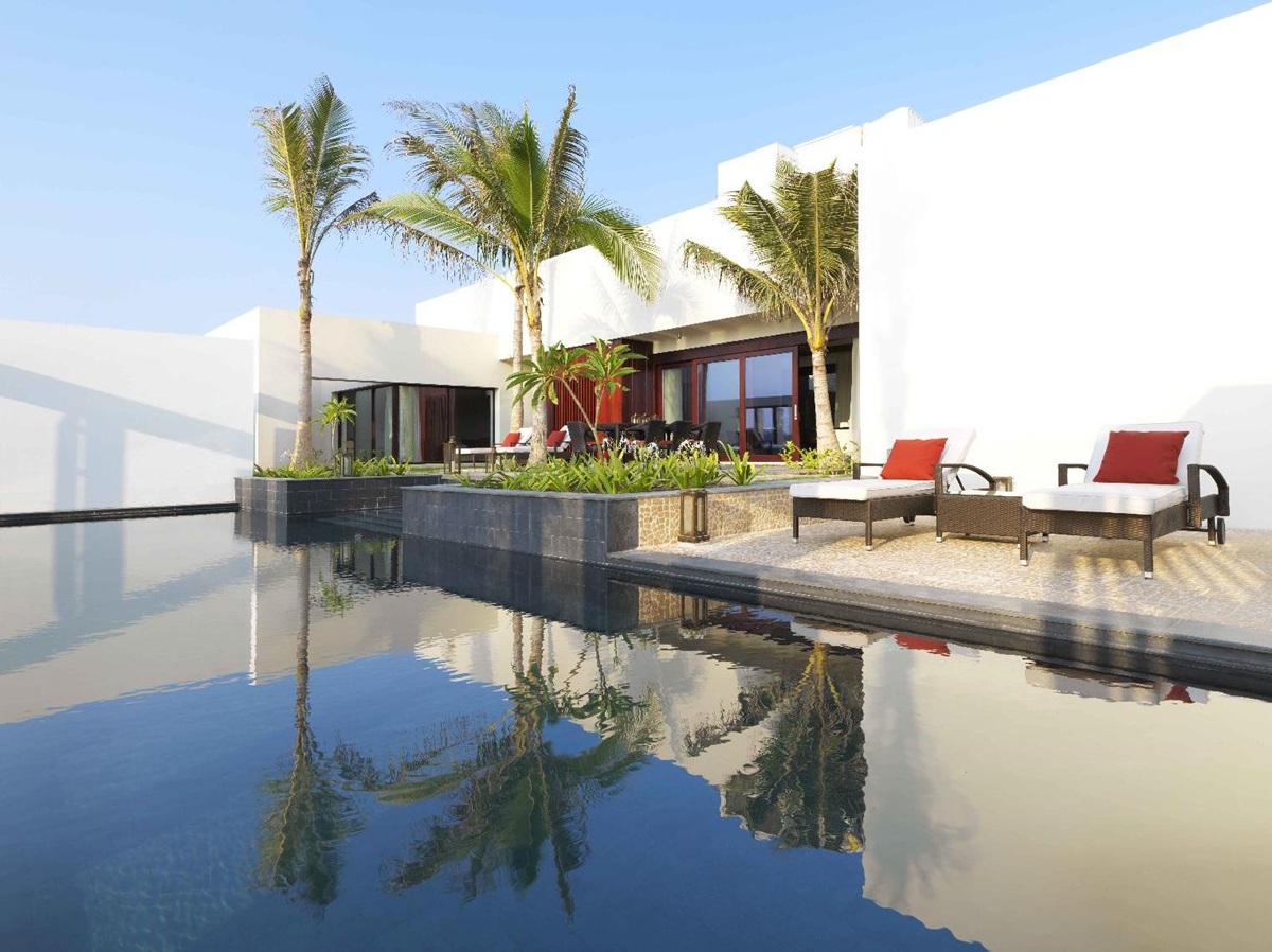 Private pool of the Royal Beach Villa at the Al Baleed Salalah by Anantara resort in Oman