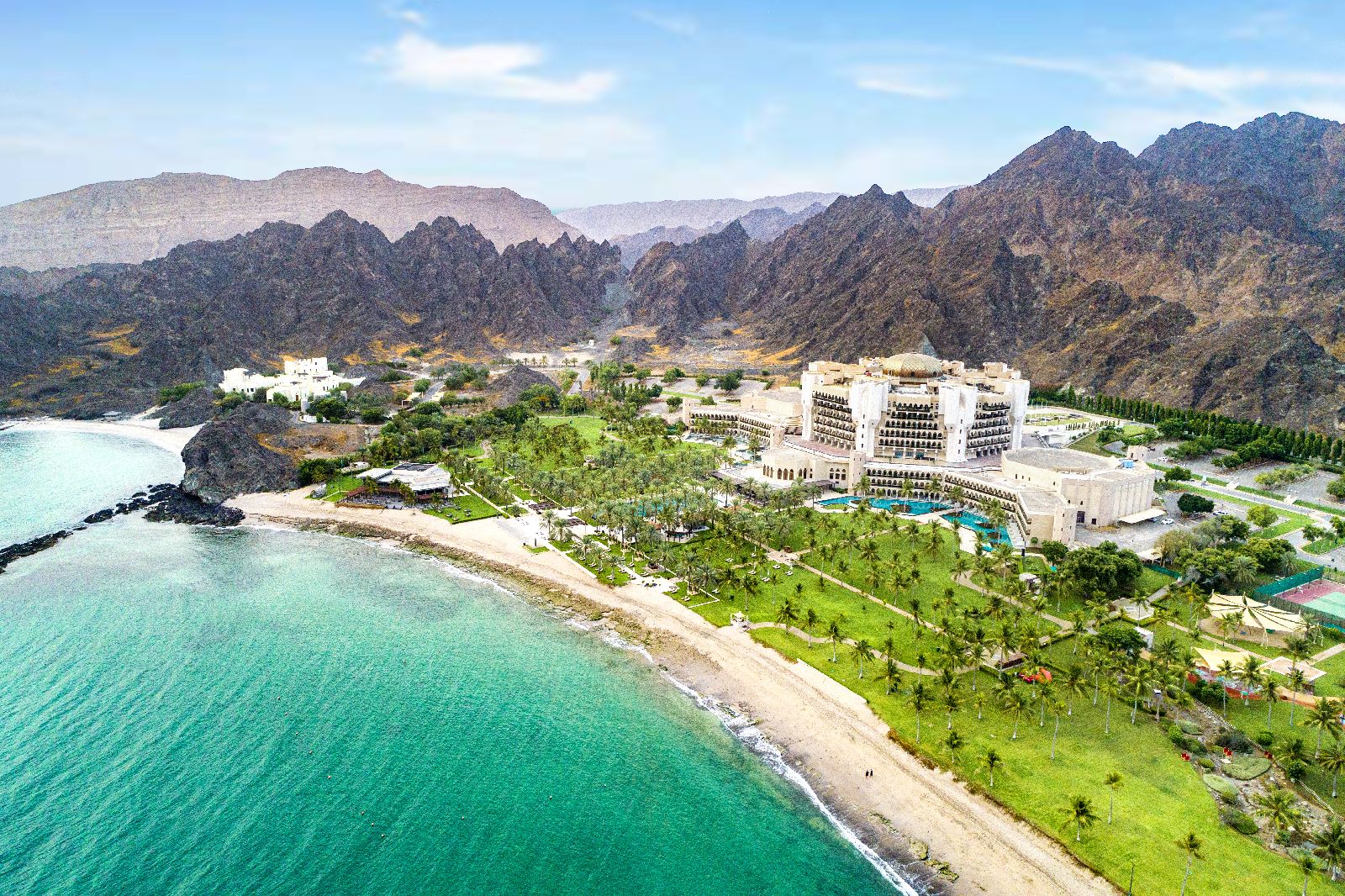 Aerial view of the Al Bustan Palace Muscat Oman