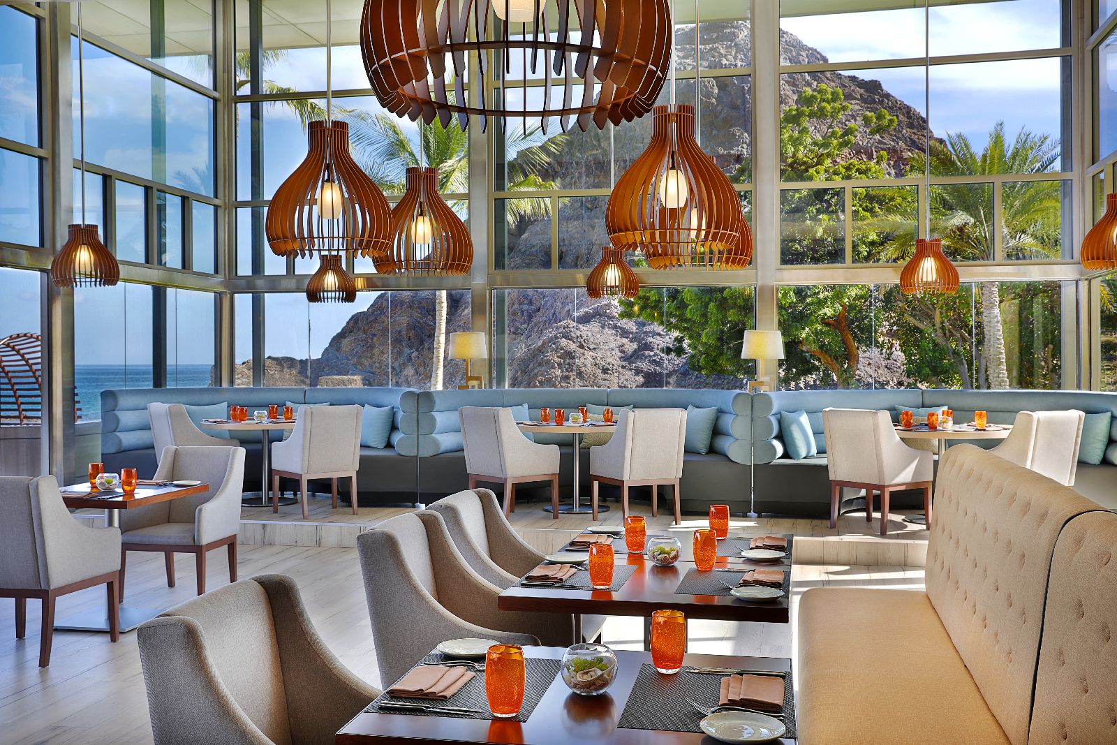 Dining options at the Al Bustan Palace Muscat Oman
