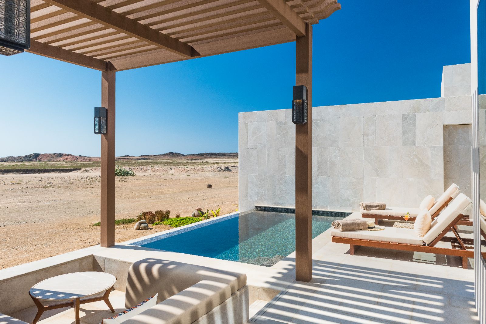 Private pool and terrace of a Pool Villa at Alila Hinu Bay Oman