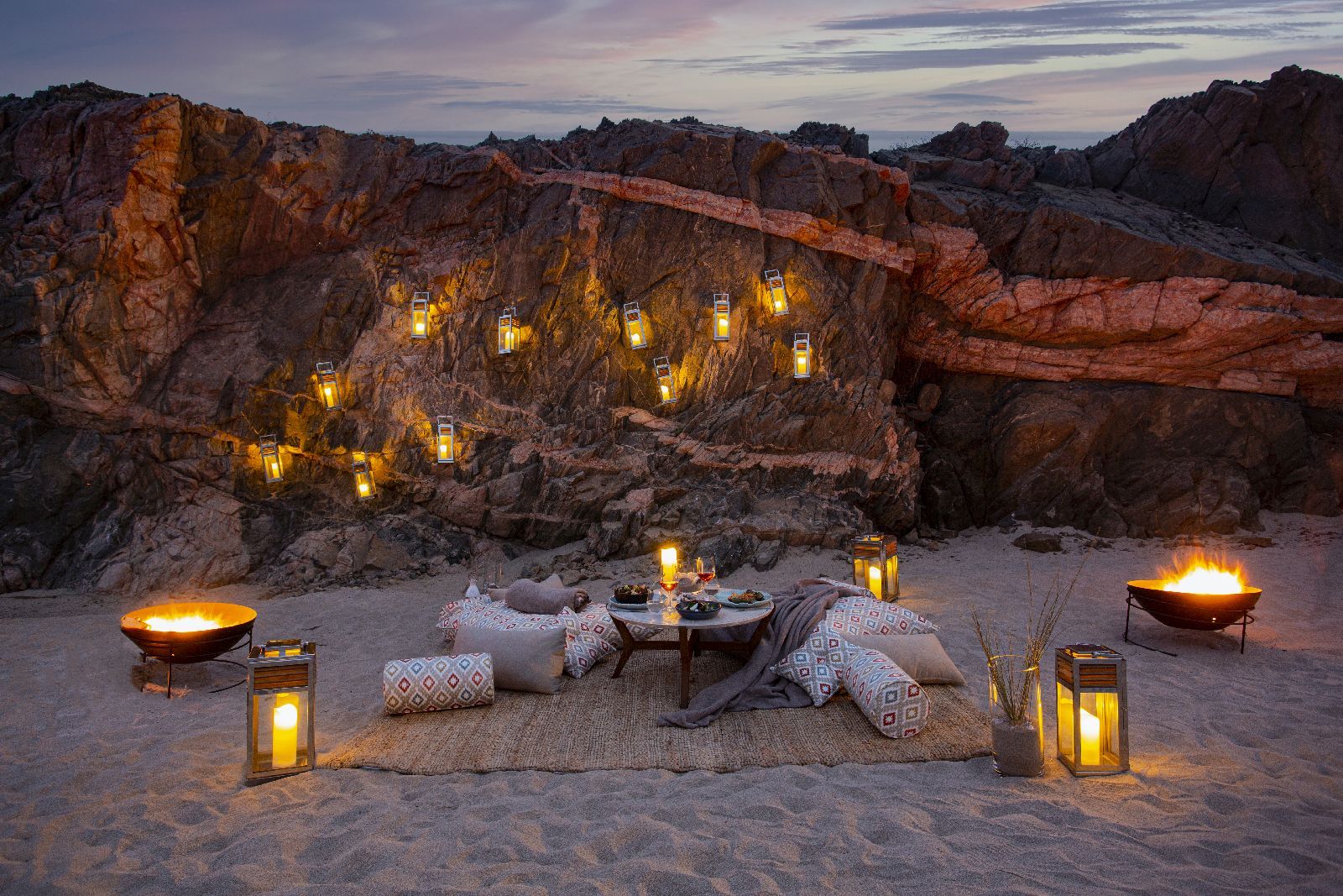 Private dining on the beach at Alila Hinu Bay in Oman