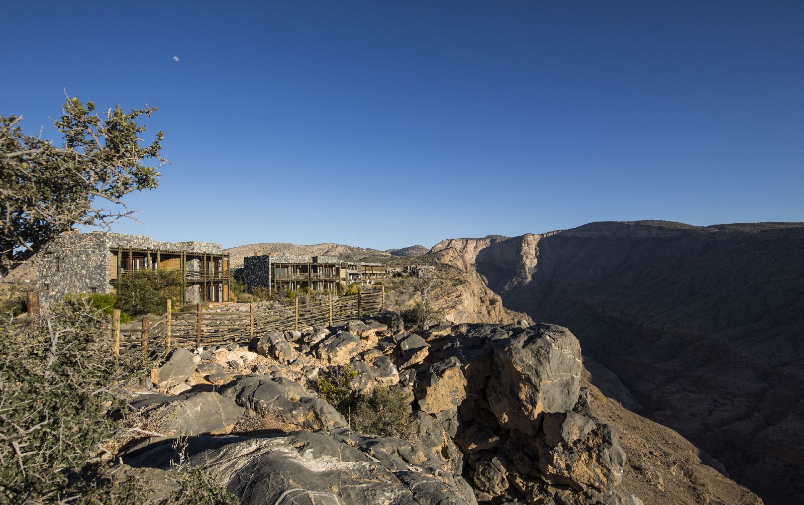 The Alila Jabal Akhdar in Oman perched on the cliffside