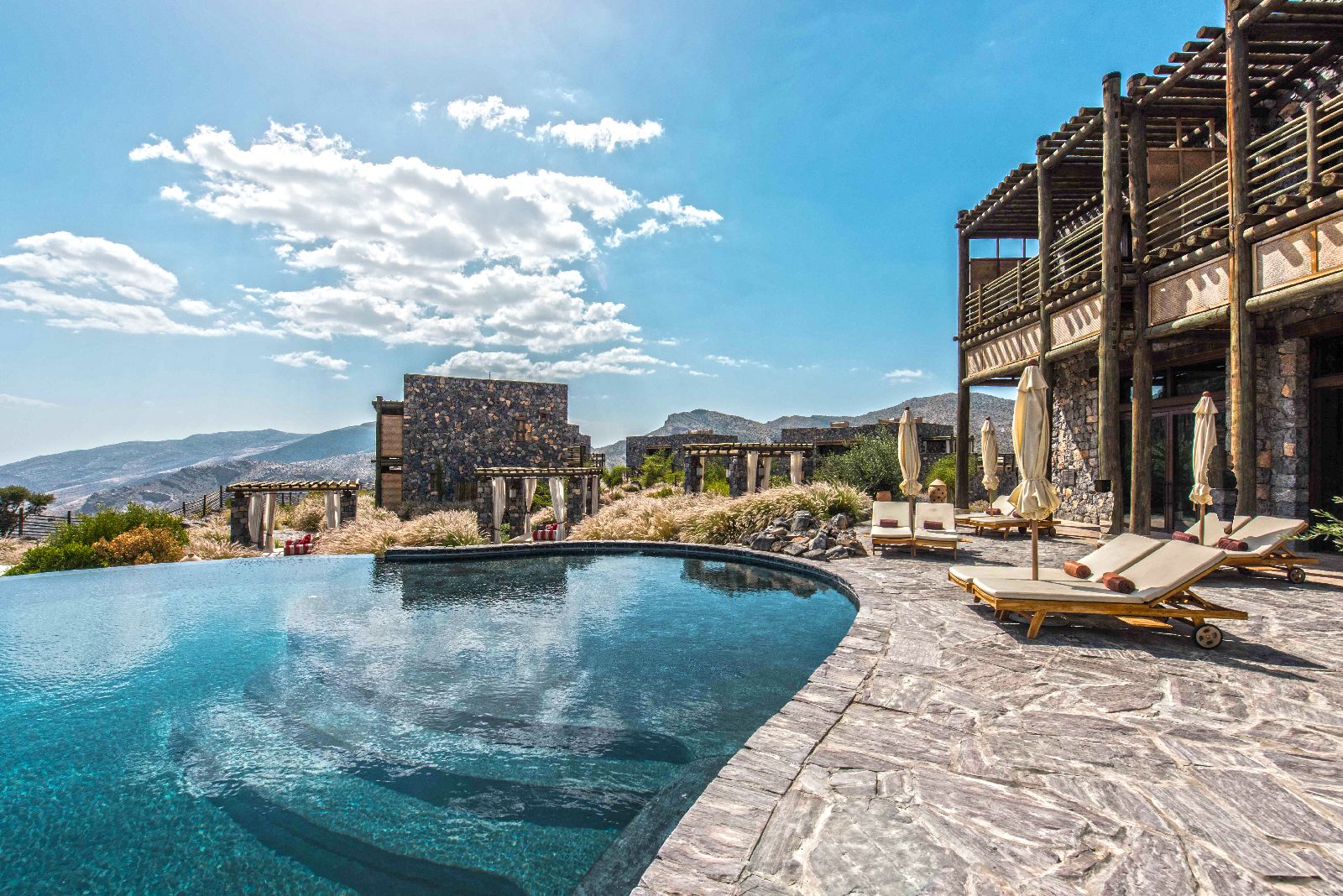 The swimming pool at the Alila Jabal Akhdar in Oman