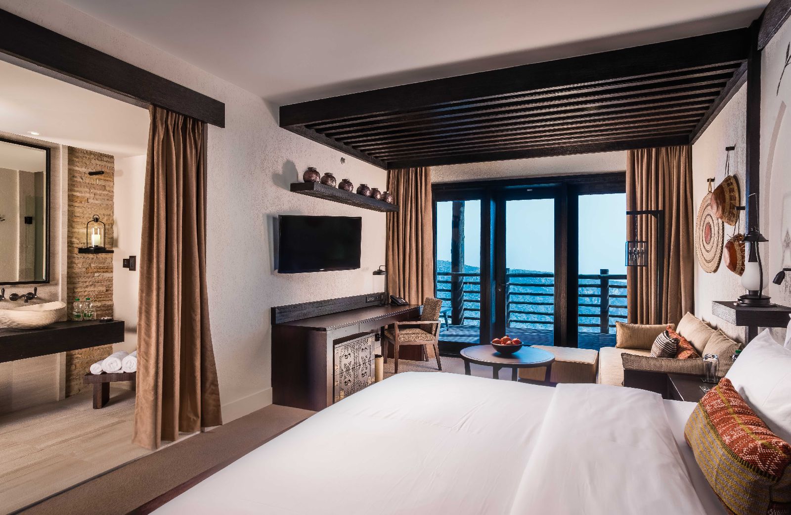 Ridge view room at the Alila Jabal Akhdar in Oman