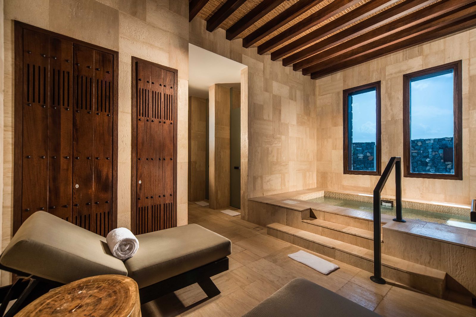 Jacuzzi in the spa at the Alila Jabal Akhdar in Oman