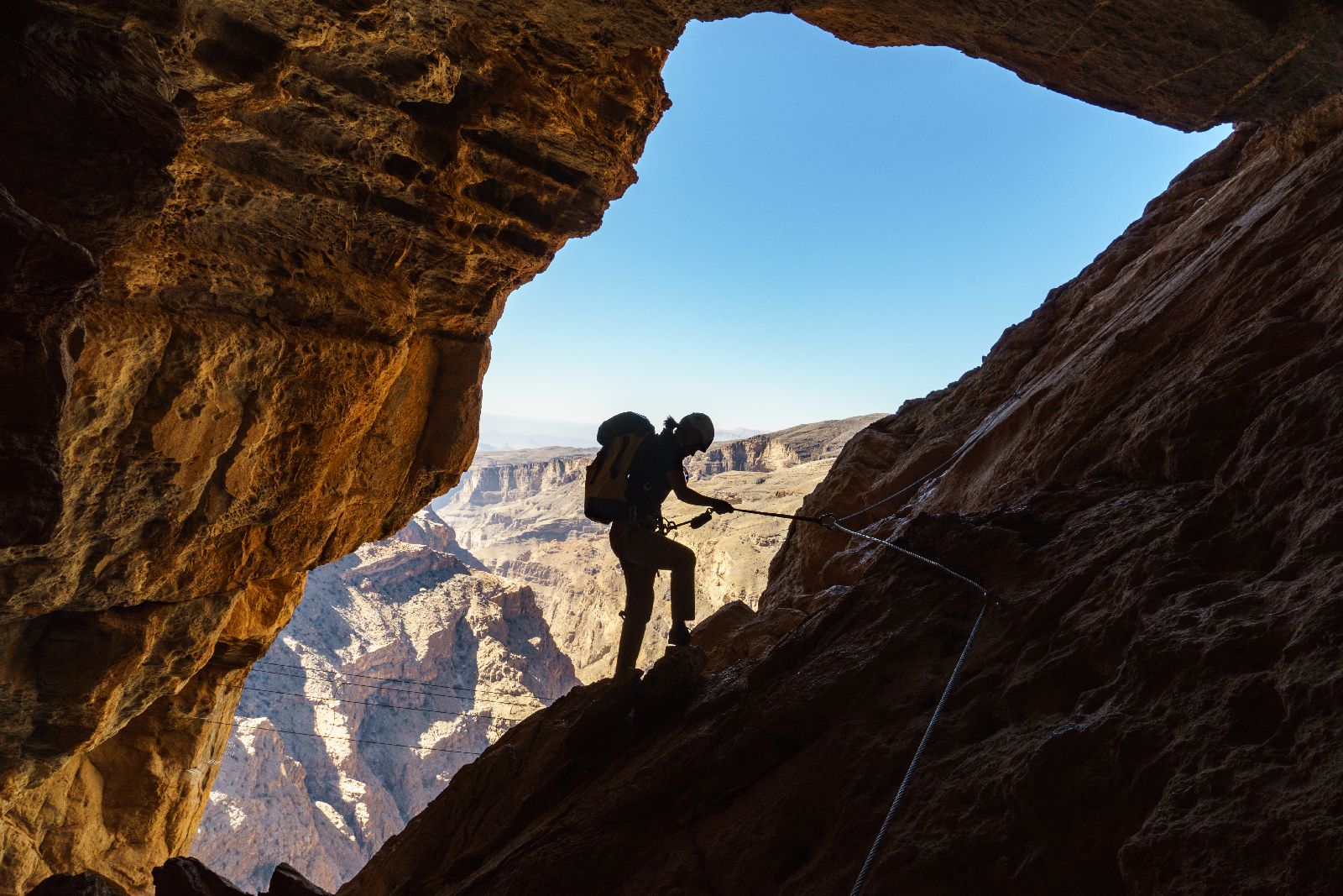 Via ferrata circuit at the Alila Jabal Akhdar in Oman