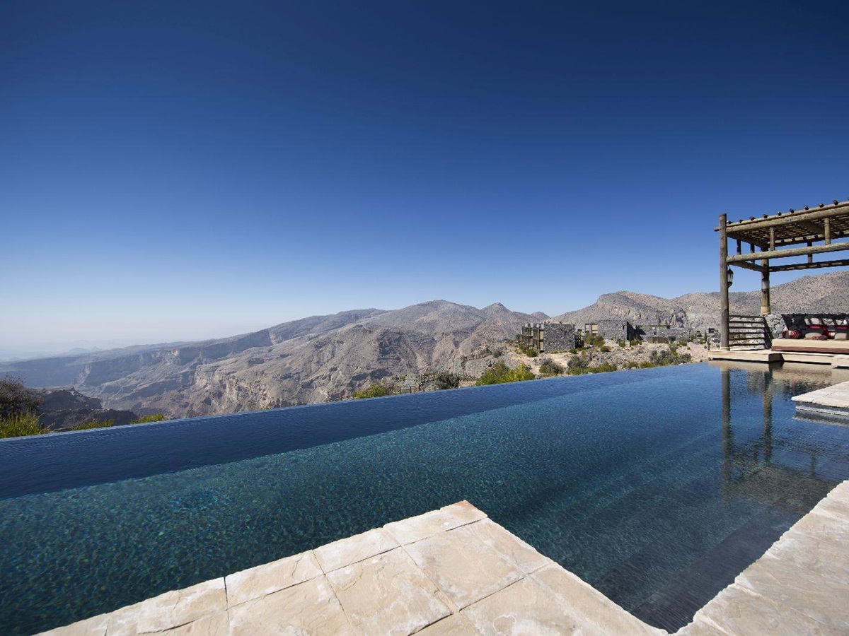 Villa with pool at the Alila Jabal Akhdar in Oman