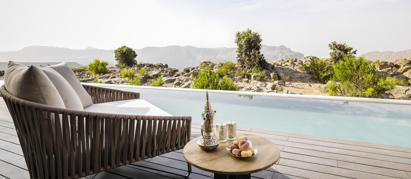 Swimming pool of villa pool in Anantara Al Jabal Al Akhdar Resort, Oman
