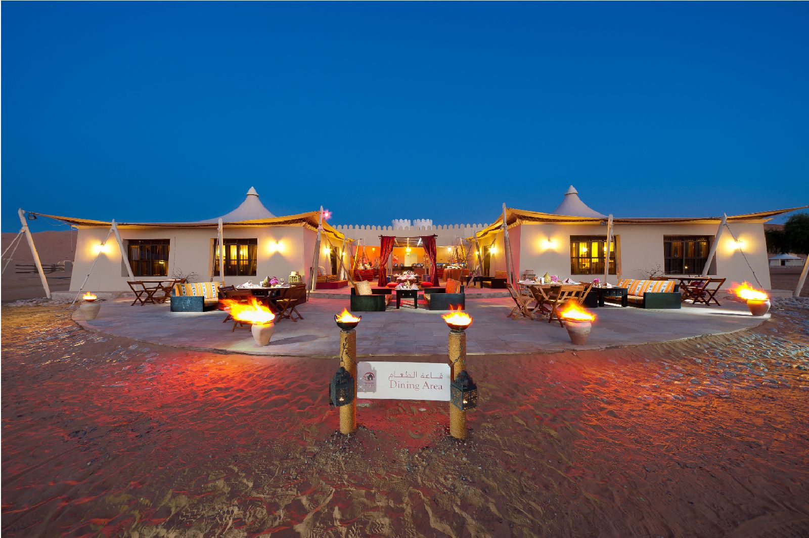 The restaurant at Desert Nights Camp Oman