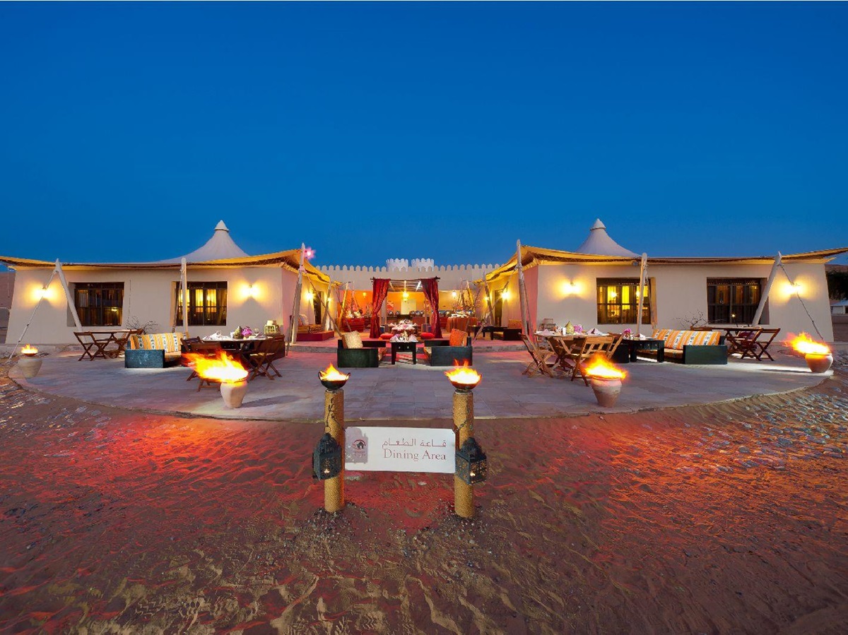 The restaurant at Desert Nights Camp Oman