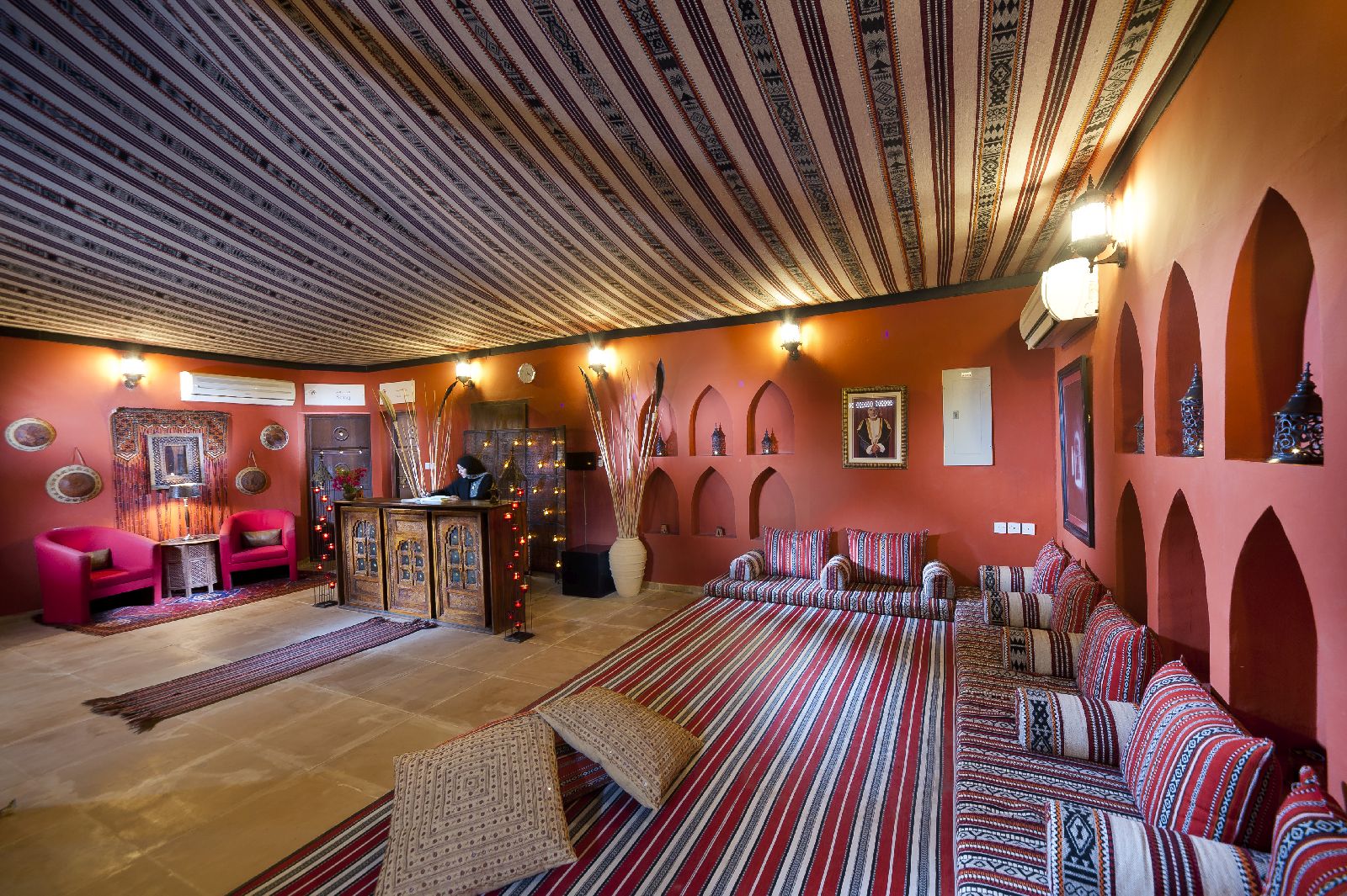 The lounge at Desert Nights Camp Oman