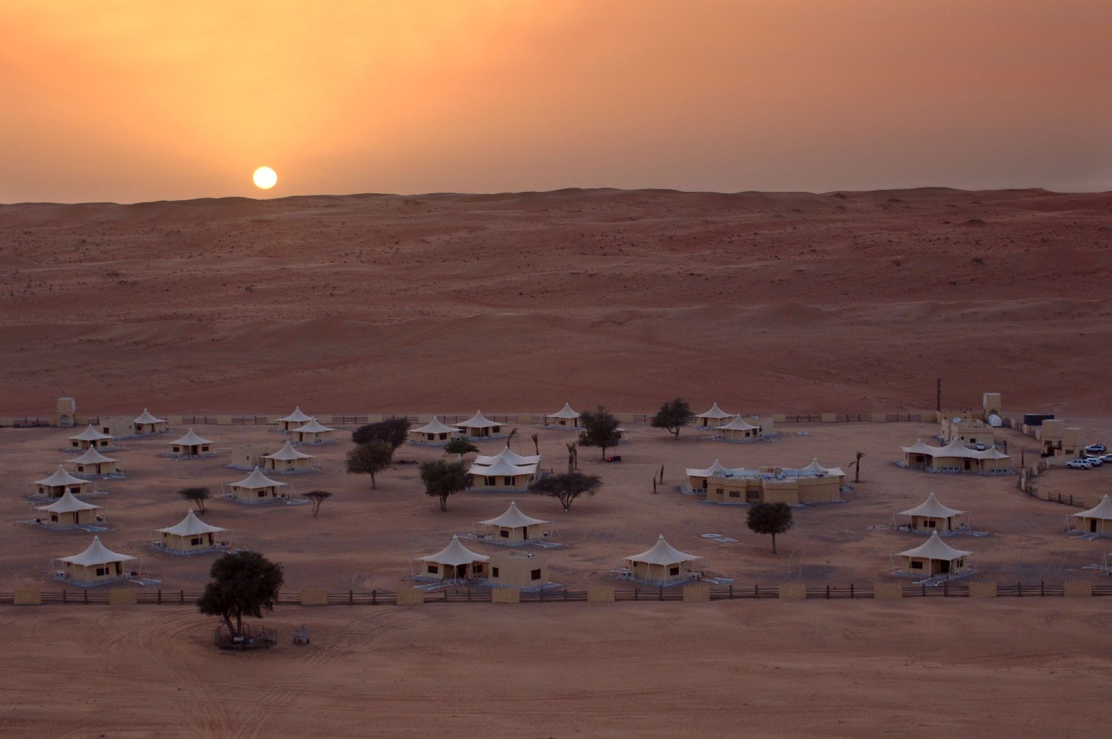 The Desert Nights Camp Oman at sunset