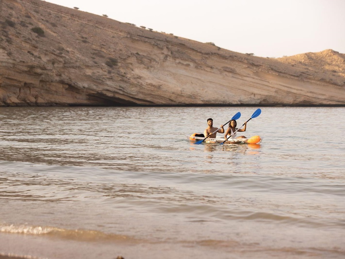 Kayaking on the grounds of Jumeirah Muscat Bay in Oman