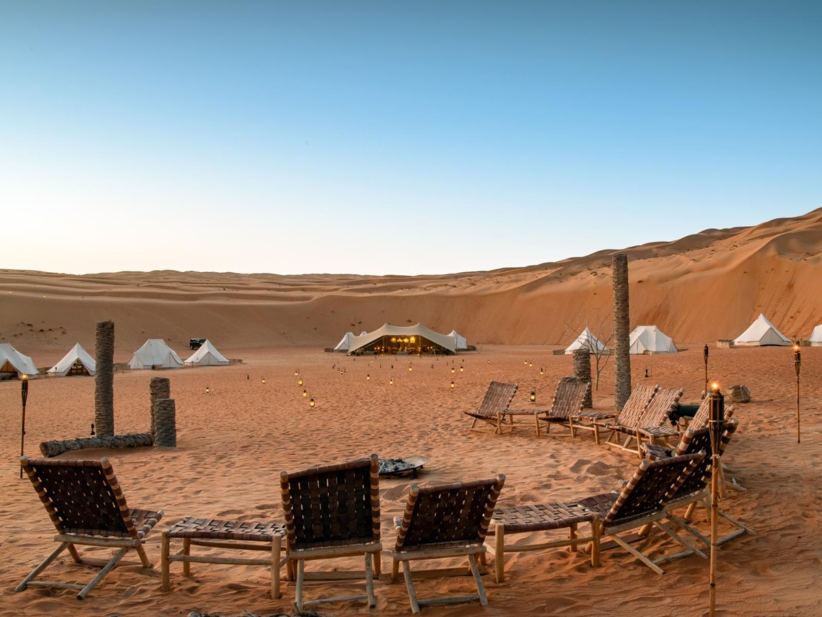 Fire pit at Magic Camps Wahiba Sands in the Sharqiya Sands in Oman